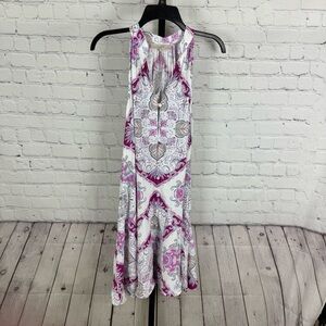 LOFT Geo Godet Halter Swing Dress Brand New With Tags Size XS